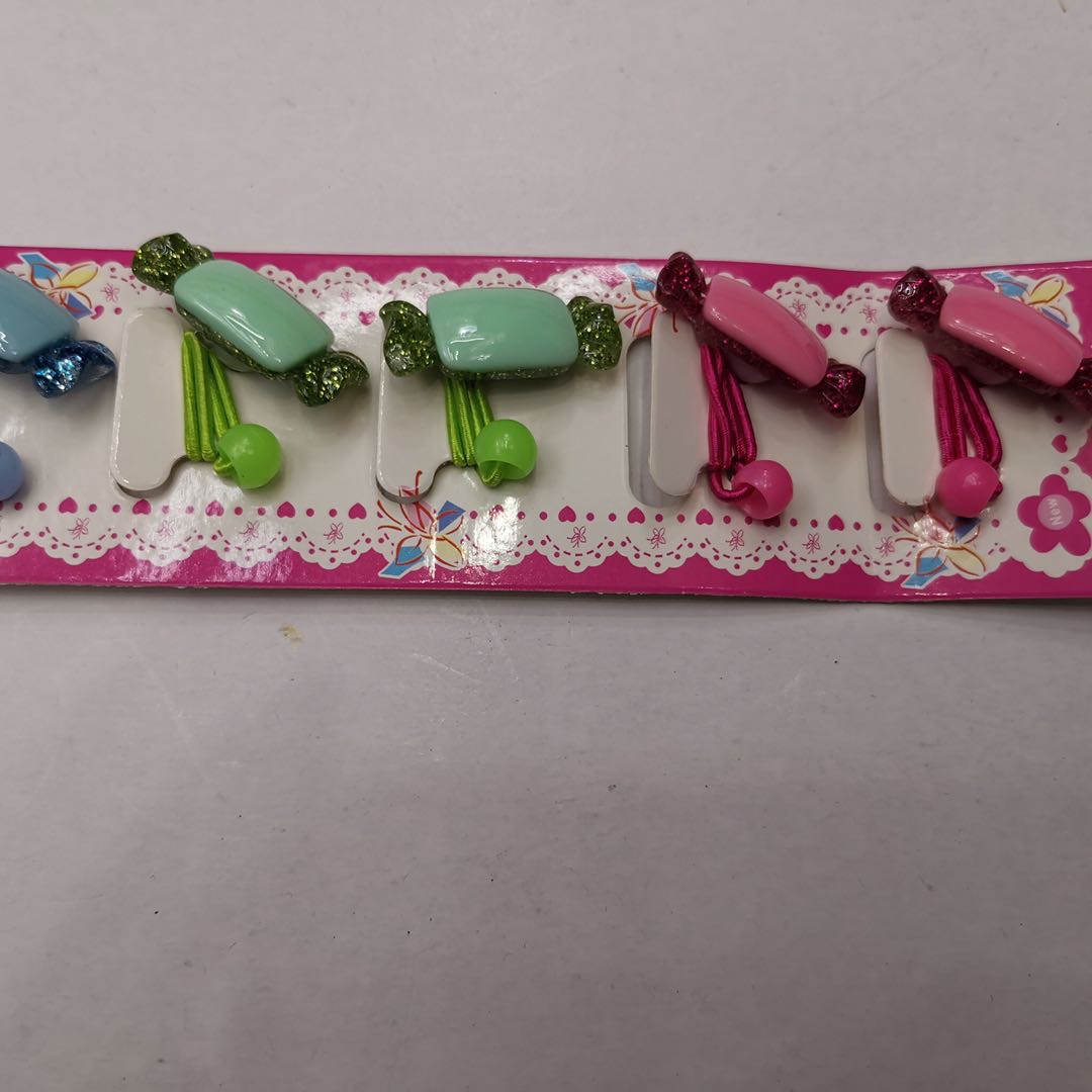 树脂皮筋可爱糖果款儿童皮筋100pc厂家直销细节图