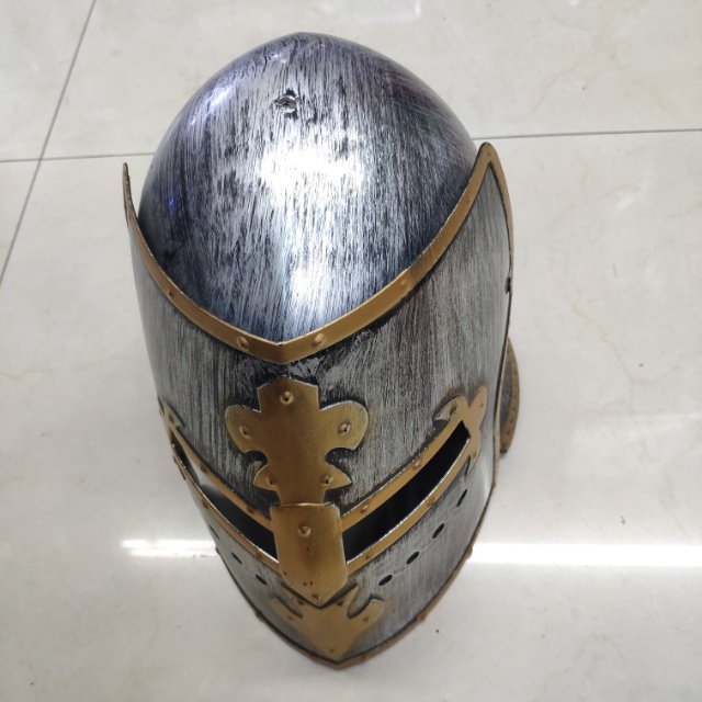 塑料仿金属罗马木头帽头盔化妆服饰道具古罗马勇士帽