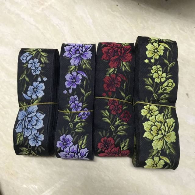 Explosive Black Embroidery Traditional Hanfu Decorative Lace Accessories Diy Production Of Ancient Clothing Accessories Lace Specification drawing