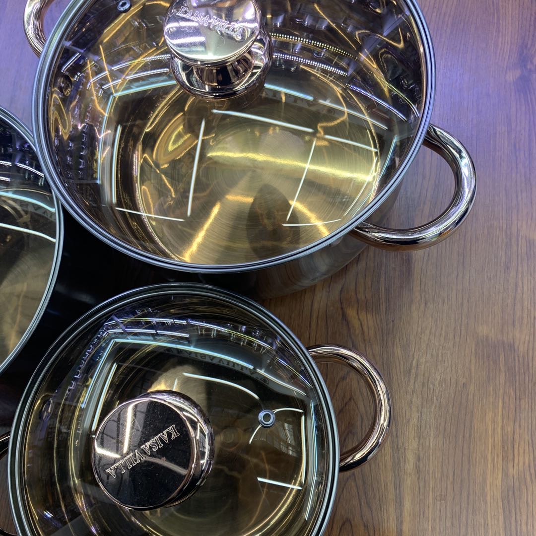 Thickened 304 stainless steel soup pot, household double-ear stainless steel pot, small cooking pot, gas induction cooker, soup cooking pot Specification image