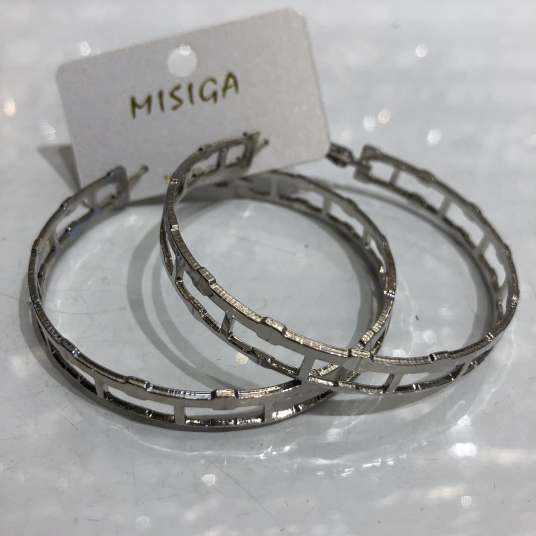 韩国网红铁质镀真金长方形耳环饰品