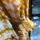 尚宫春季新款花色橙黄连衣长裙休闲细节图