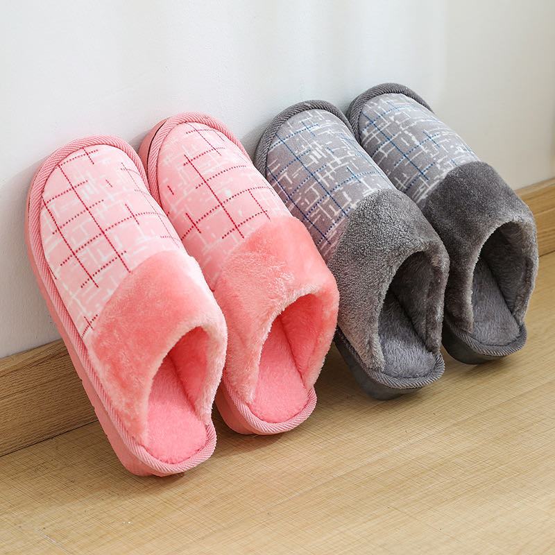 New Home Suede Simple Bread Cotton Drag Female Indoor Warm Couple Corduroy Cotton Slippers Manufacturers Direct Supply details Picture