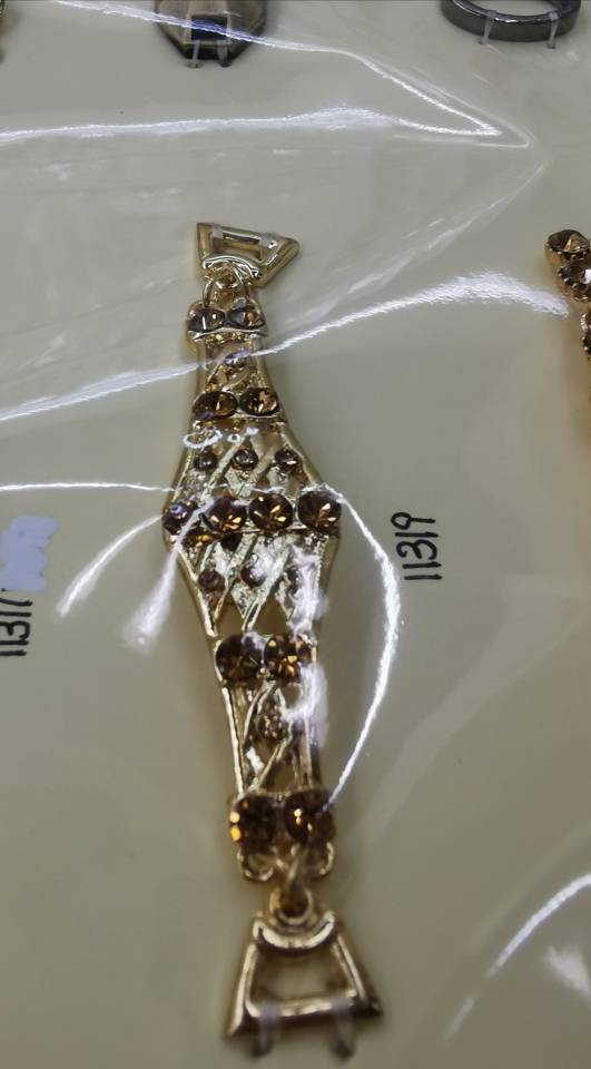 Gold Mesh Alloy Electroplated Buckle Rhinestones Buckle Shoes And Hats Decorative Buckle Clothing Accessories details Picture