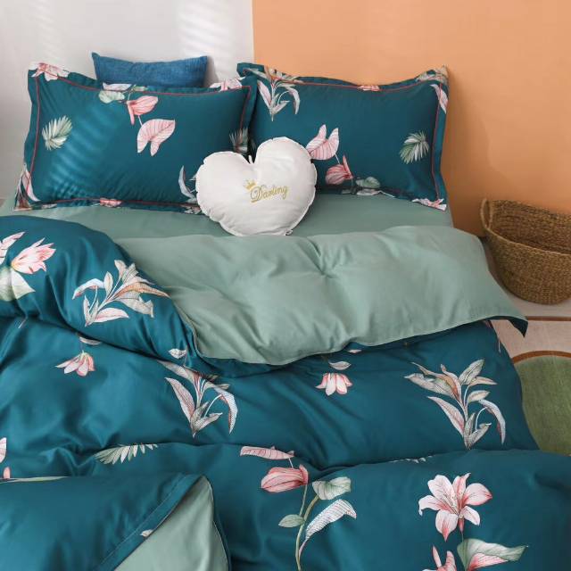 Qingxin Lily 2020 New Spring And Summer Pure Cotton Cotton Printing Four-Piece Set Of New Explosive Kits details Picture