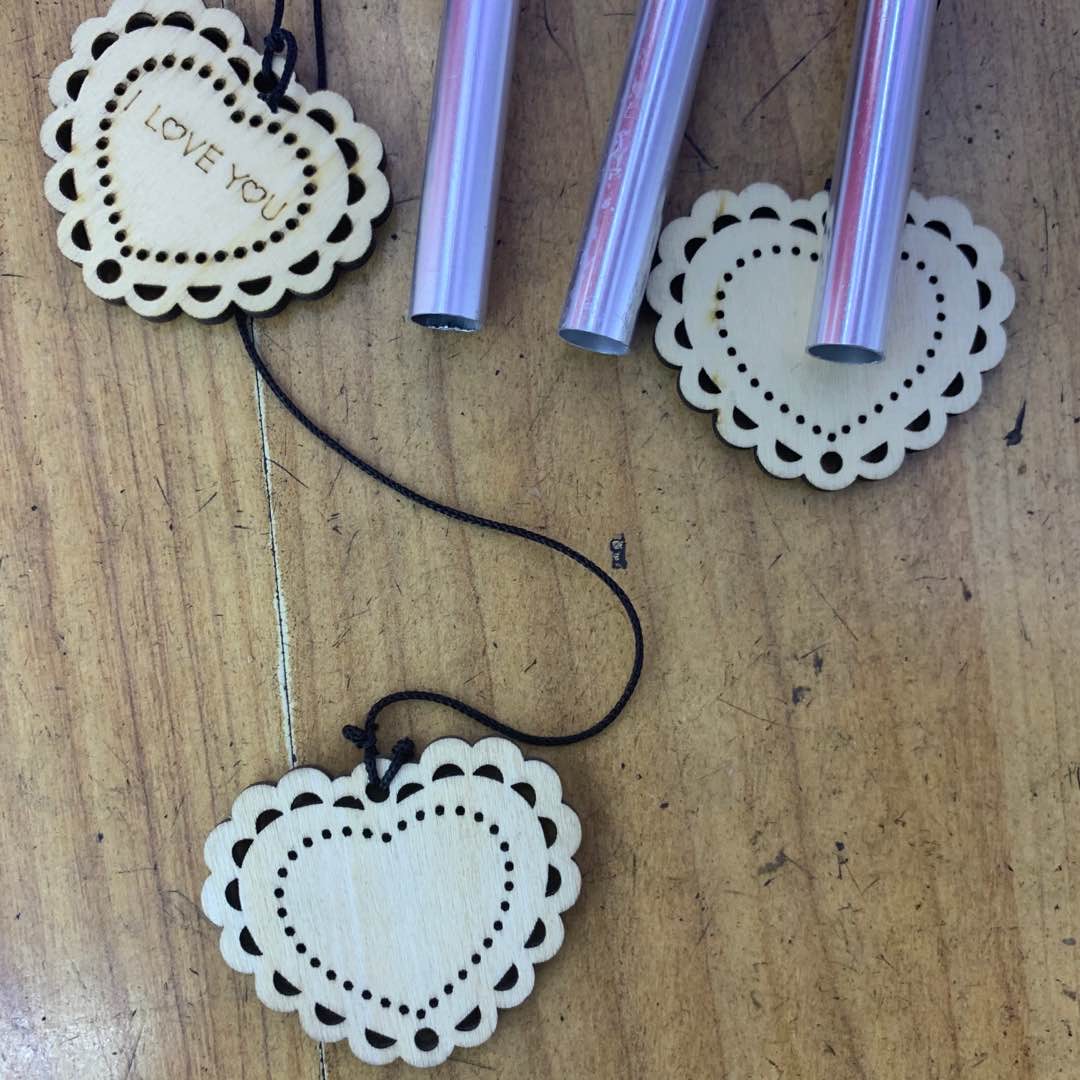 金属不锈钢管实木风铃铃铛家居装饰吊饰创意生日祝福木制细节图