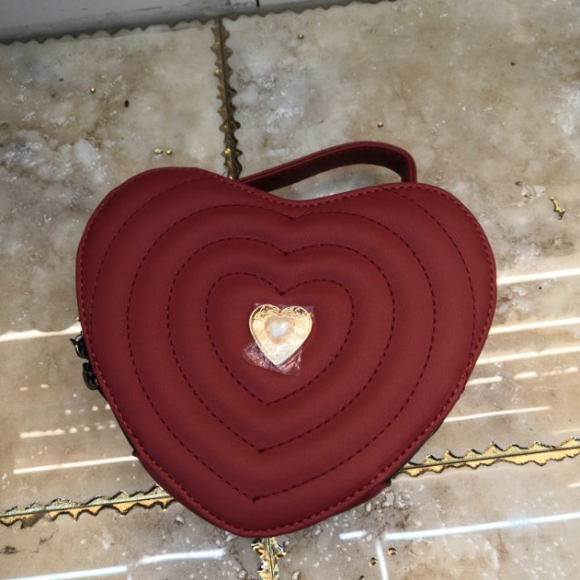 Red Purse Love Bag Zipper Clutch Bag
