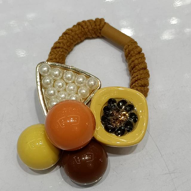 韩版流行时尚多珠珠成人单条皮筋，细节图