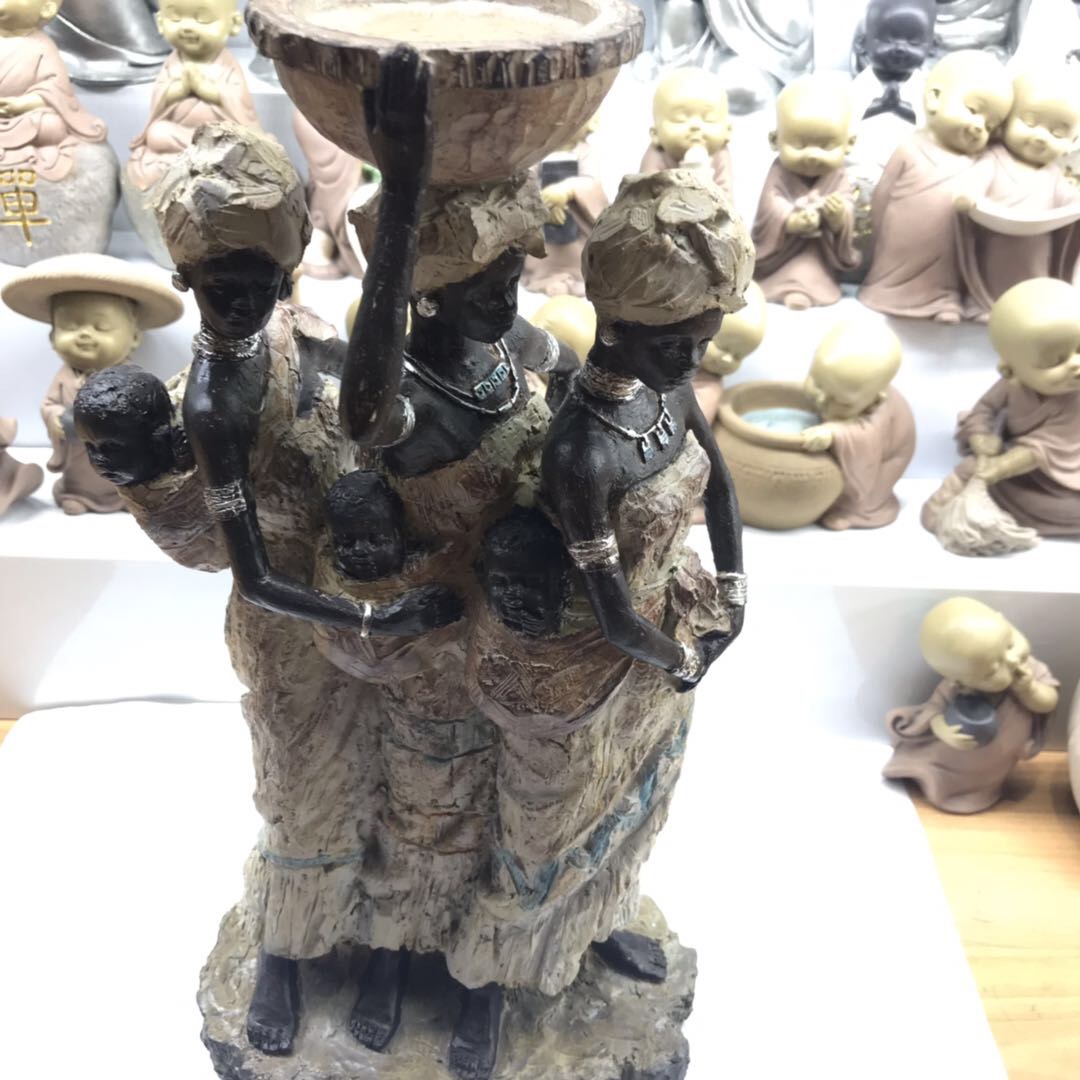 非洲部落树脂摆件 美式玄关门厅装饰品摆设 南美客厅摆设酒店软装三