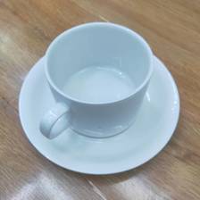 厂家直销陶瓷白色光面套杯创意咖啡杯陶瓷杯