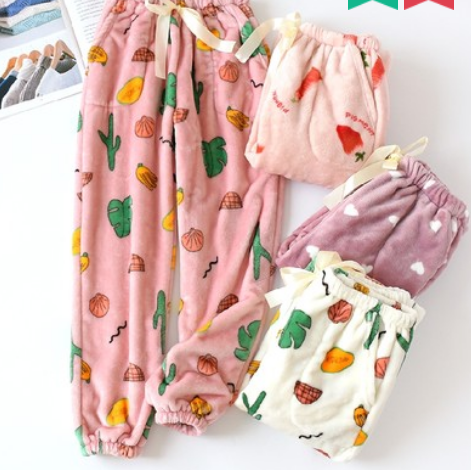 Coral fleece pants for men, winter home long pants, flannel casual pants, new pajama pants for men