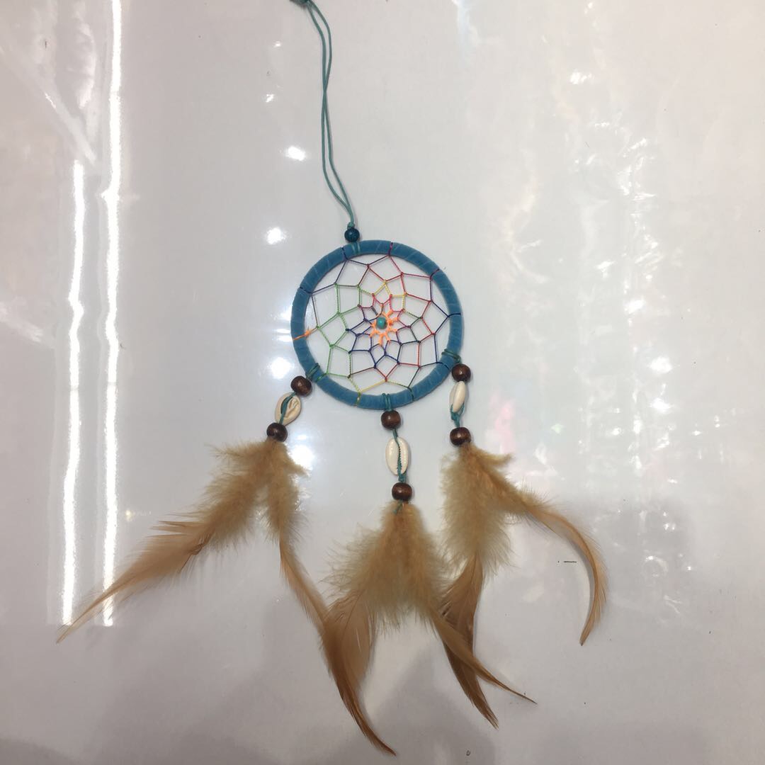 ins创意DIY手工编织少女心蓝色梦幻捕梦网风铃挂饰