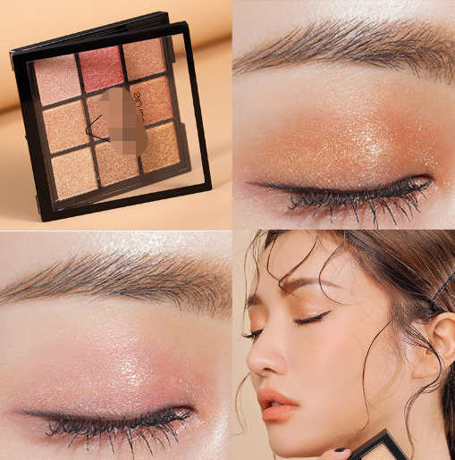 眼影彩妆/眼影盘化妆师/四色眼影/液体亮片/化妆品彩妆产品图