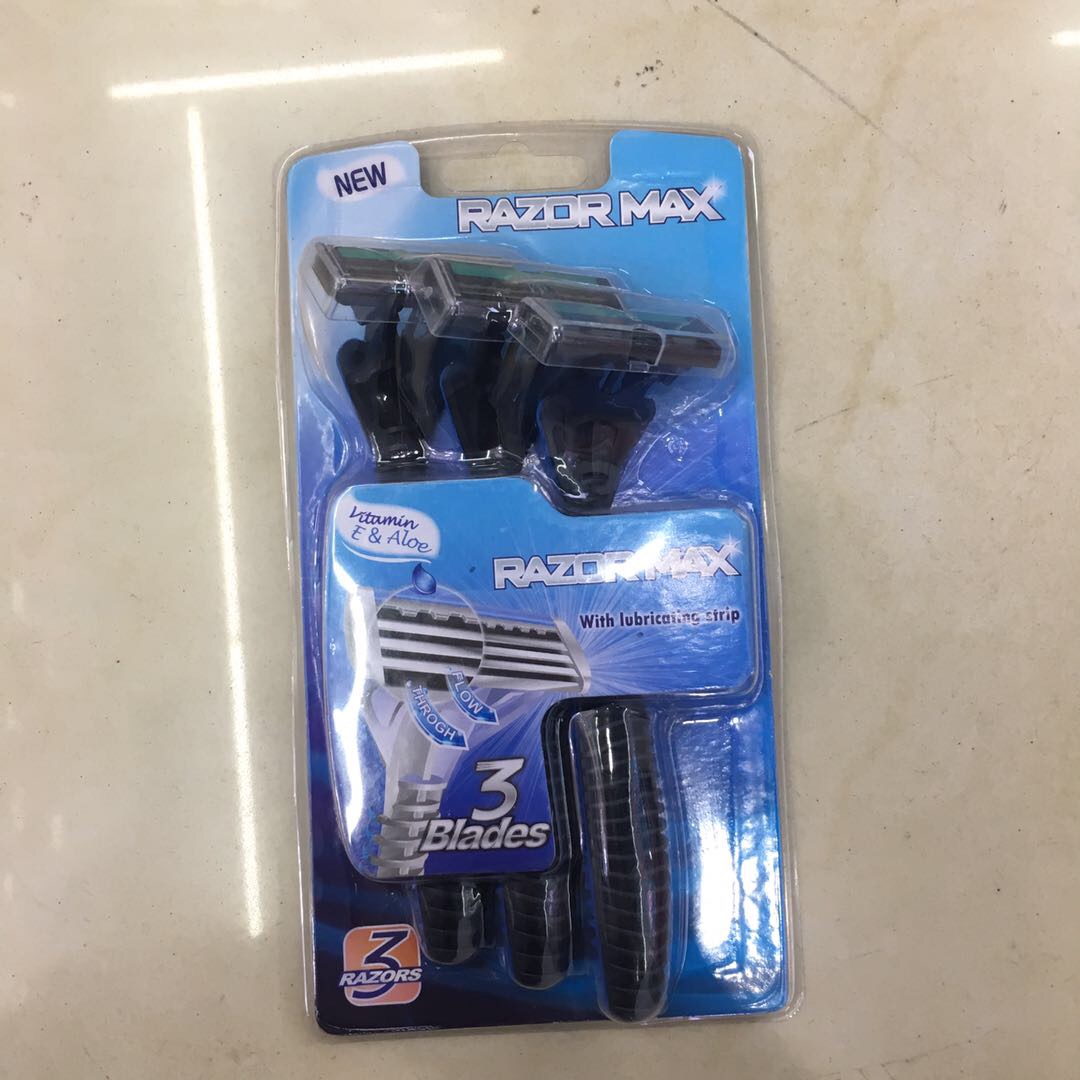 一次性剃须刮胡刀三层不锈钢刀片3pc组合套装