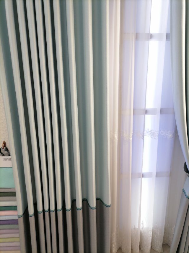 加厚纯色高精密卧室遮光窗帘布简约客厅落地窗飘窗帘成品