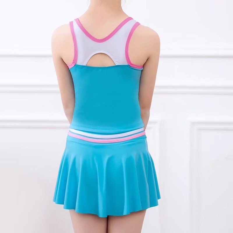 Girls' Swimwear Medium Children Student Girls 12-15 Years Old Children Korean Split Skirt Swimming Suit Specification drawing