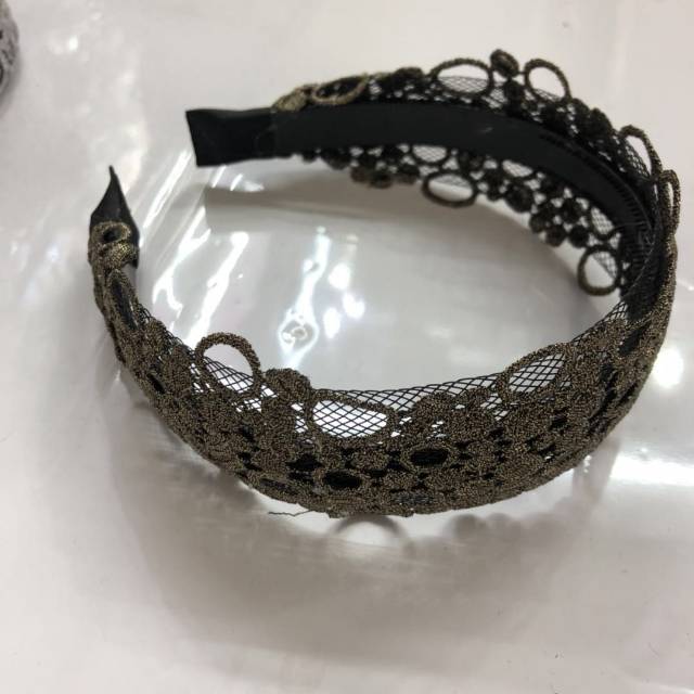 发窟韩国花边蕾丝超仙宽边镂空针织发箍头箍女士韩版简约发饰发卡（定做款）