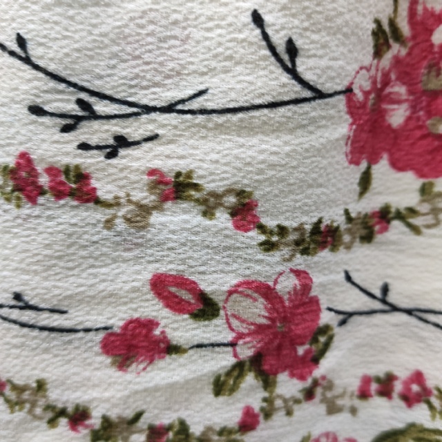 Printed Seersucker Garment Fabric Decorative Cloth Multi-Color Option Specification drawing