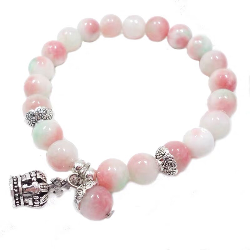 Original cristal natural cadena de mano persia jade corona colgante pulsera mujer estilo étnico mujer moda hecho a mano cuentas shibun087 Specification image