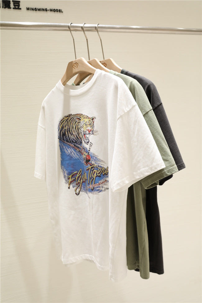 Star2020 Spring/Summer New Instagram Short Sleeve South Korean Tiger Print All Fashion Loose Short Sleeve T-Shirt Women's Top Specification drawing