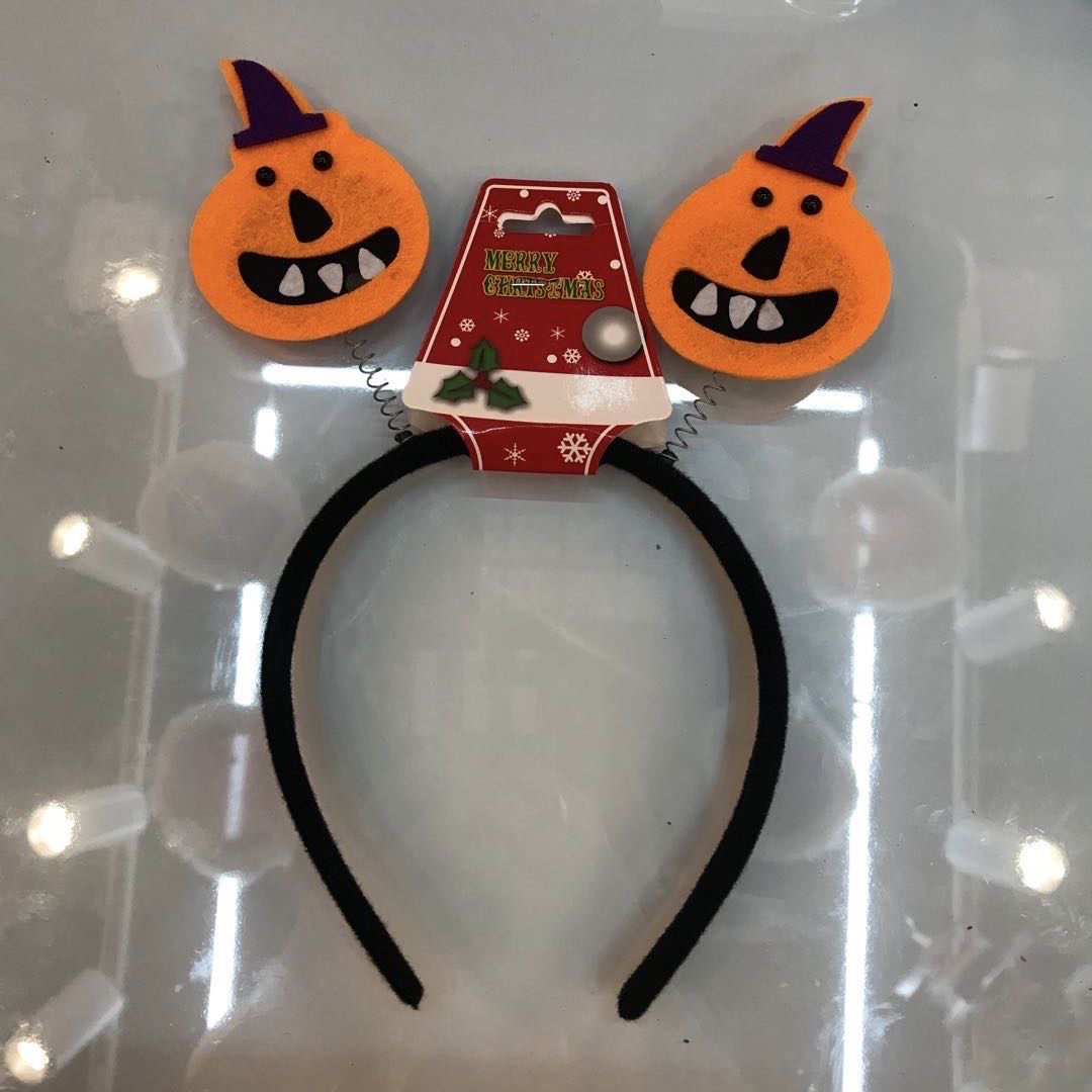 Foreign Trade Europe And The United States Girls Headwear Hair Accessories Headband Headband Hair Card Three-Dimensional Pumpkin Christmas Headwear Three-Dimensional