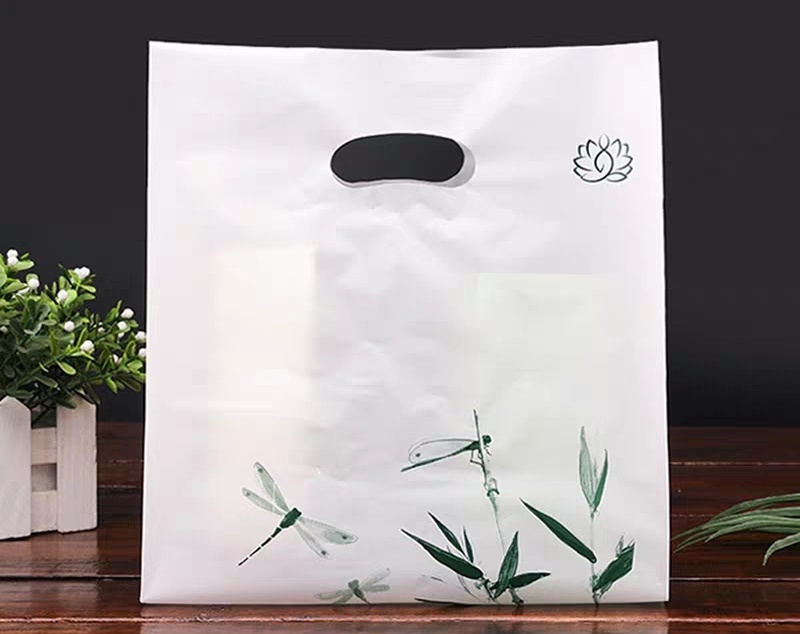 中国风包装袋外卖打包带手提塑料袋一次性加厚茶叶打包袋定做logo