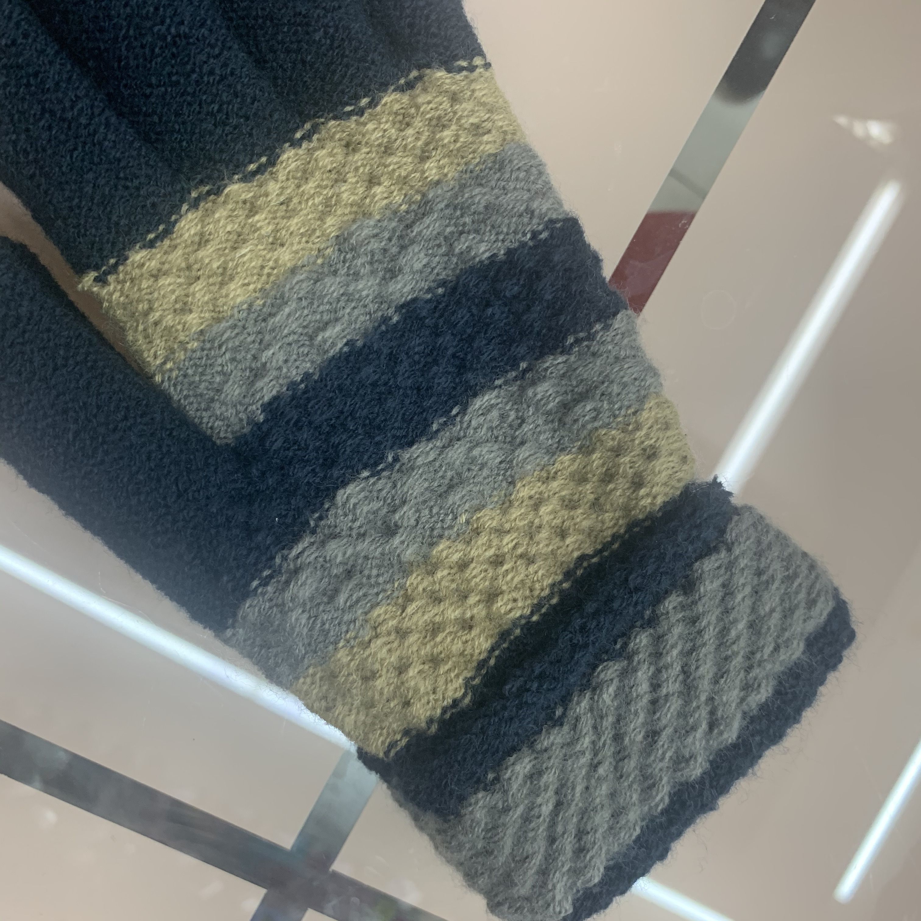 Double Thick Gloves Knitted Computer Keyboard Typing Missing Finger Gloves Winter Unisex Winter Five Fingers Separate Cute details Picture