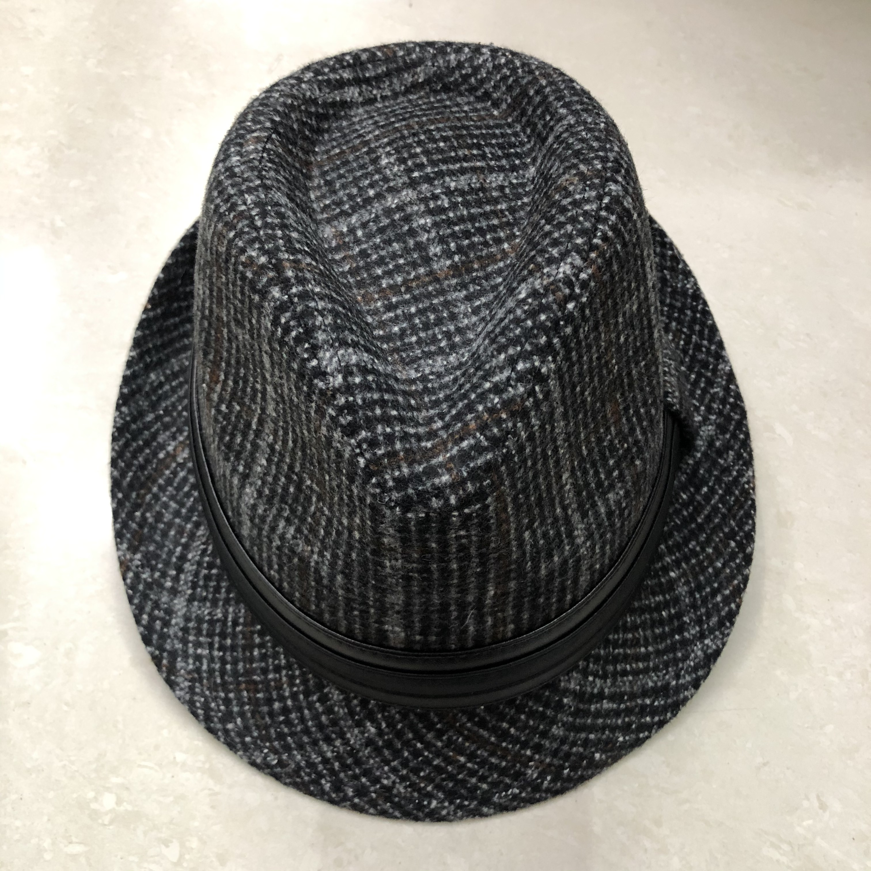 Hat Man Autumn Winter Korean Version Of Male Fashion British Retro Gentleman Top Hat Street Shoot Performance Plaid Casual Jazz Hat