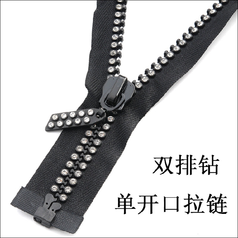 Factory direct sales of diamond zipper metal pull tabs for clothing decoration pull locks details Picture