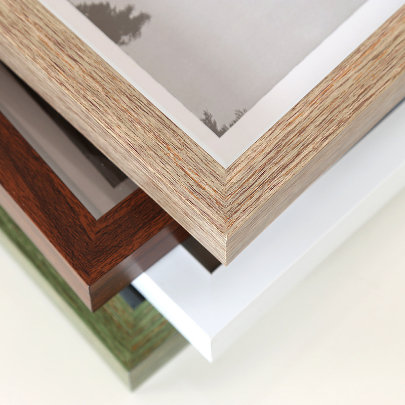 Wholesale of exquisite and simple 3.5× 5-inch imitation wood grain photo frames, creative and suitable for display and hanging, modern home color photo frames Specification image