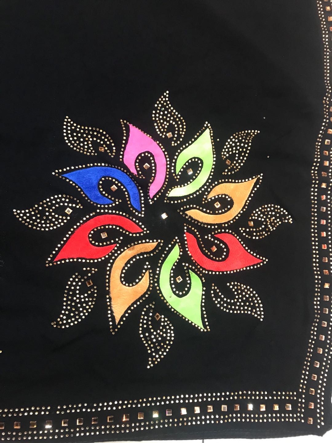 A fashionable and versatile casual embroidered chiffon headscarf for women details Picture