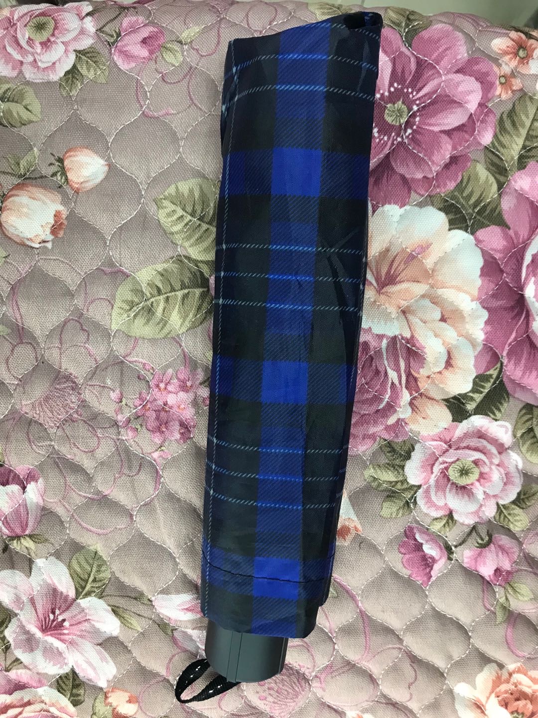 八骨雨伞女三折叠伞晴雨两用格子伞太阳伞防晒防紫线遮阳伞