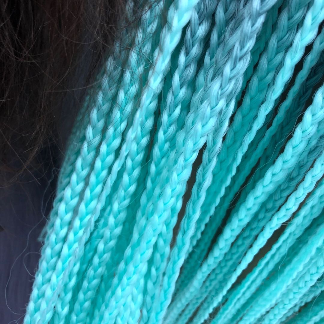 Factory direct sales of new blue gradient long hair bales, highly realistic details Picture