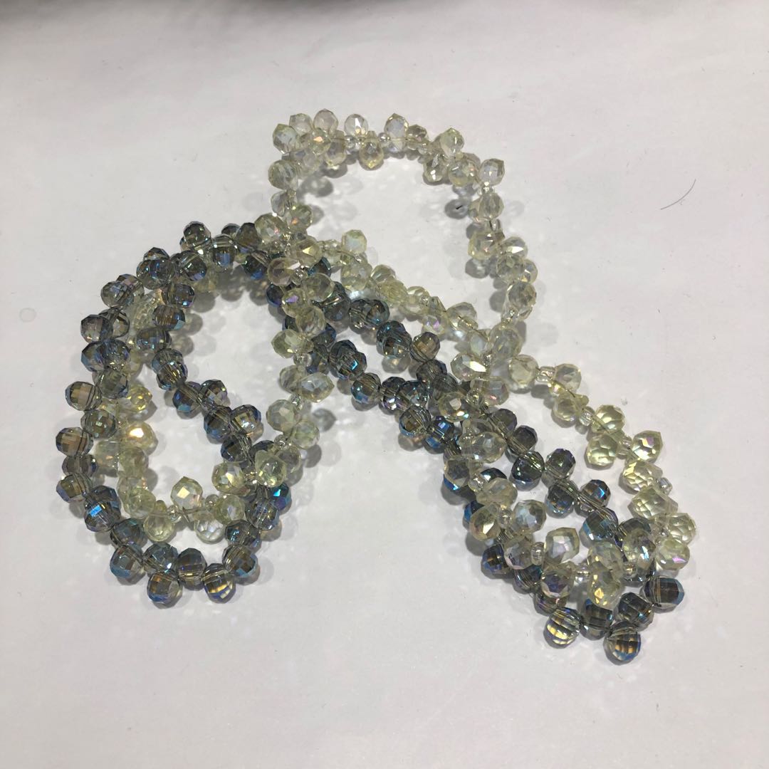 水晶散珠手链项链diy服装装饰串珠配件材料细节图
