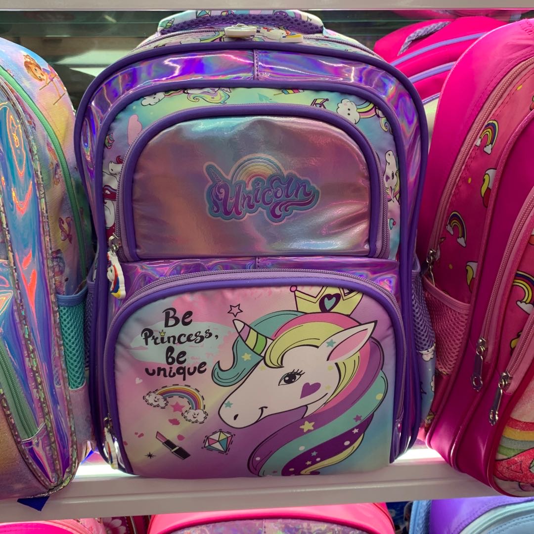 Purple laser schoolbag Unicorn backpack women's bag thumbnail