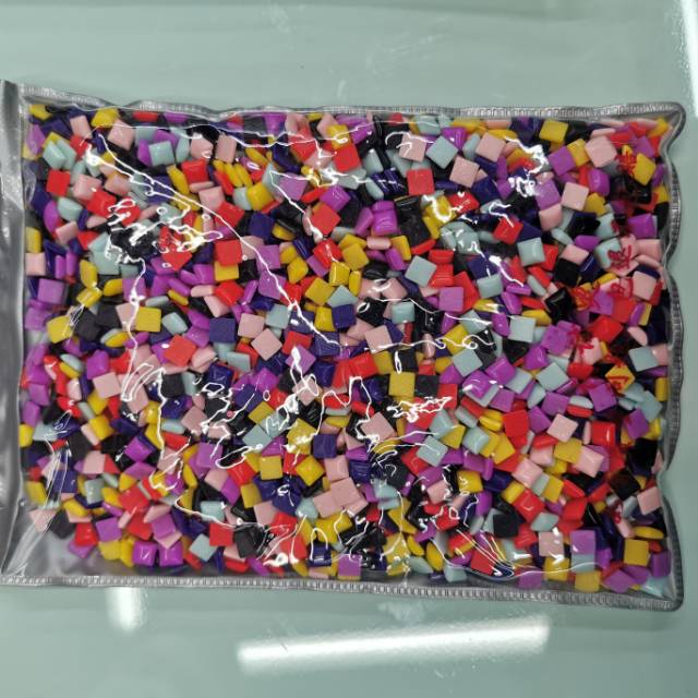 彩色小方块树脂烫钻贴片纯手工DIY配件耳环发夹服装辅料配件