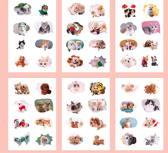 手账贴纸文艺卡通少女古风和纸动漫创意可爱手帐贴纸细节图