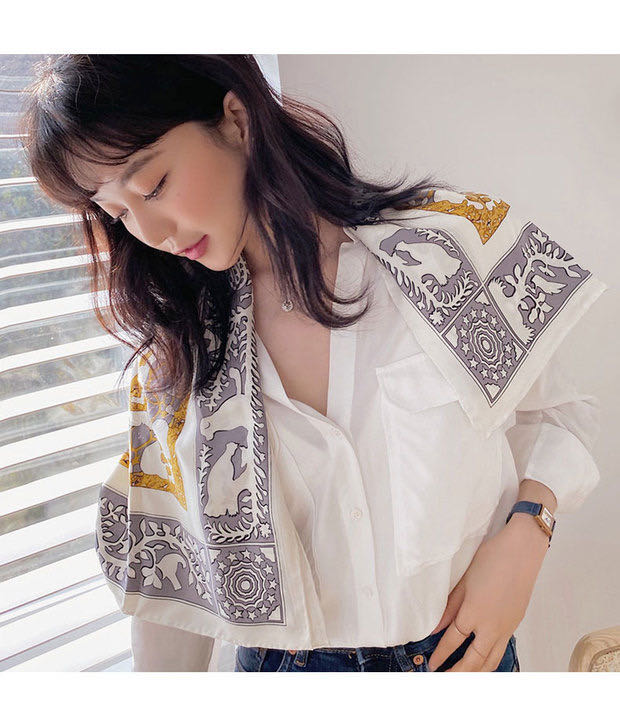 Stylish Casual Scarf Scarf Square Style Scarf Court Style