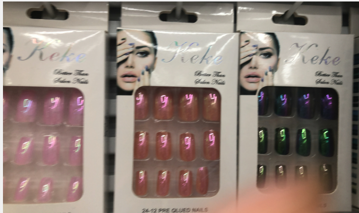 3D nail stickers come in various styles with 3D patterns for export