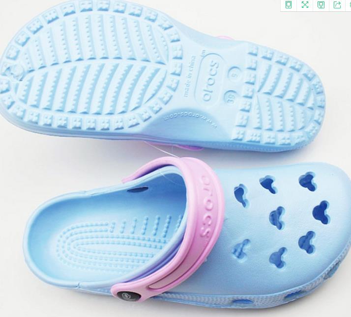 Wholesale of new double-soled men's garden shoes, anti-slip thickened round hole clogs, men's flip-flops, beach shoes and slippers