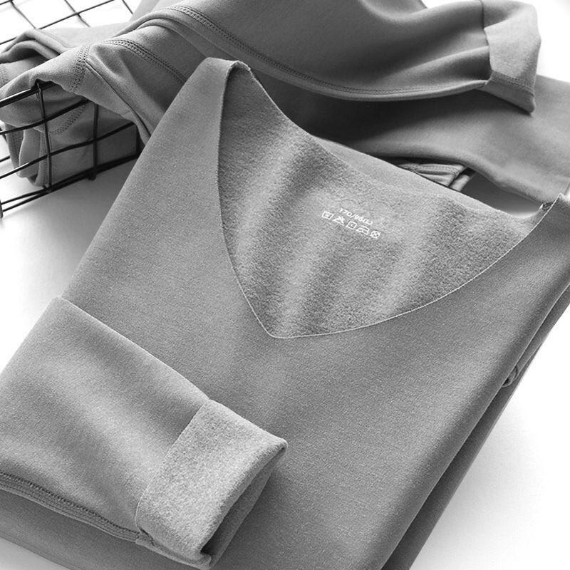 37°C Self-Heating Underwear worn under shirt - V-Neck Discreet Fit