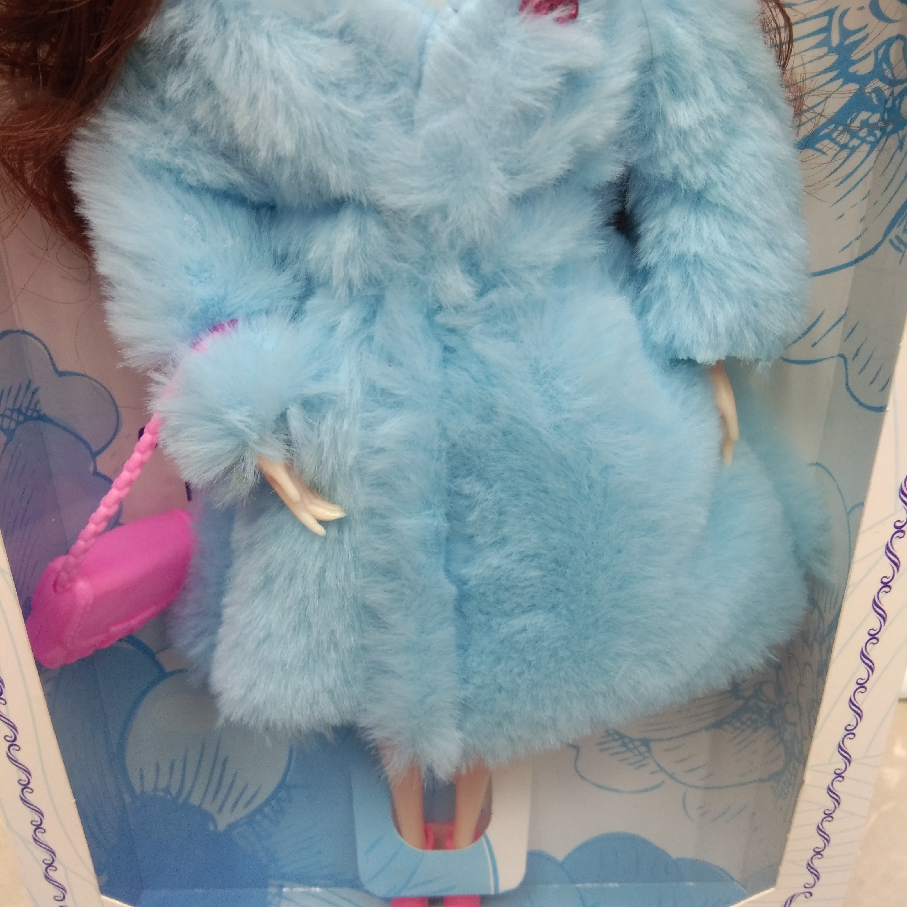 时尚塑料儿童益智玩具蓝色衣服娃娃批发细节图