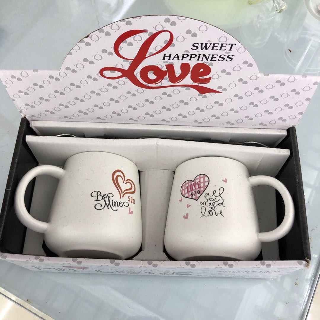 情侣马克杯礼品陶瓷对杯咖啡水杯带盒