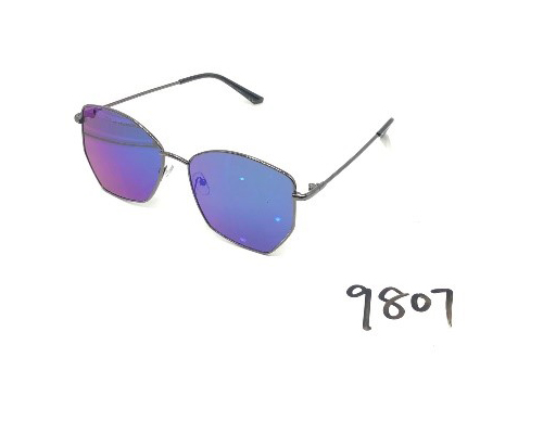 Fashionable large-framed sunglasses, square-framed sunglasses, polarized glasses, Korean version, trendy Internet celebrity, high-end metal women's style, 9807