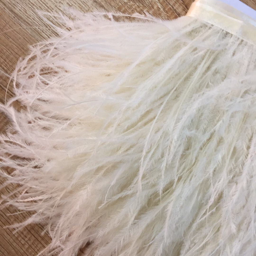 Ostrich Wool Not Edge 8 To 10 Cm Clothing Accessories Toys, Crafts Decoration Ostrich Wool Cloth With Skirt Clothing Accessories Bags And Other Crafts Accessories details Picture