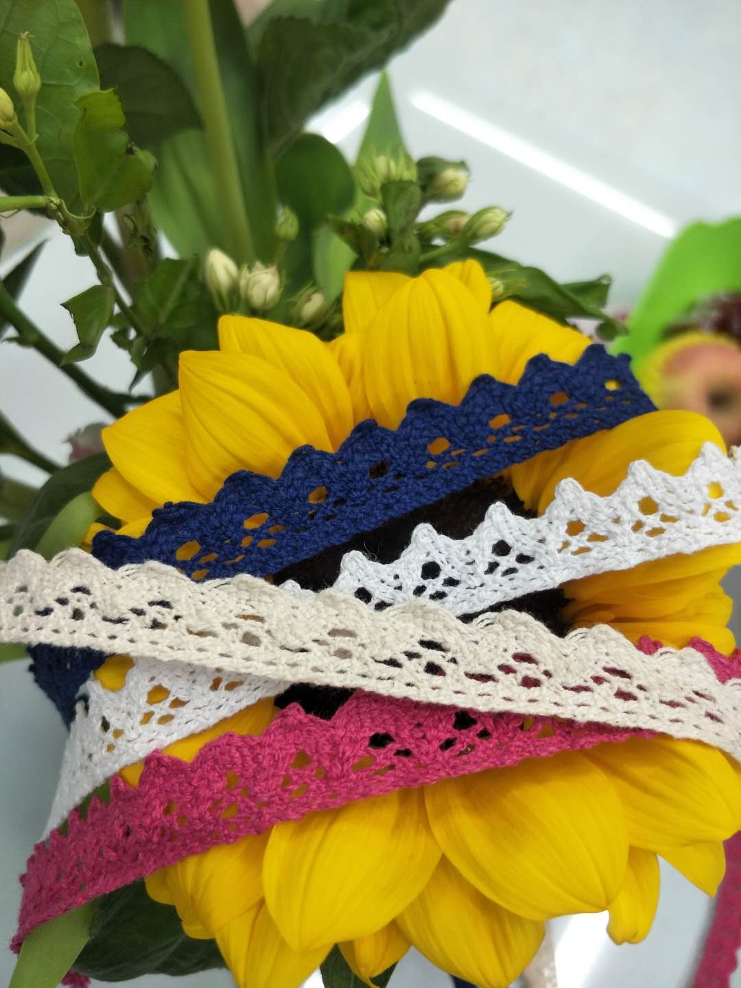 New cotton lace scarf for DIY clothing accessories: Cotton small lace details Picture