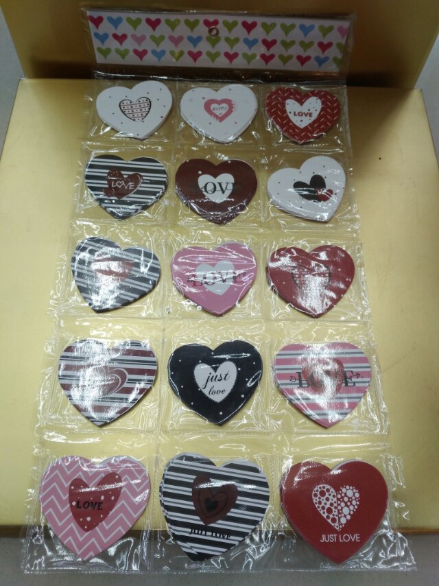 120 heart-shaped CARDS folded in half