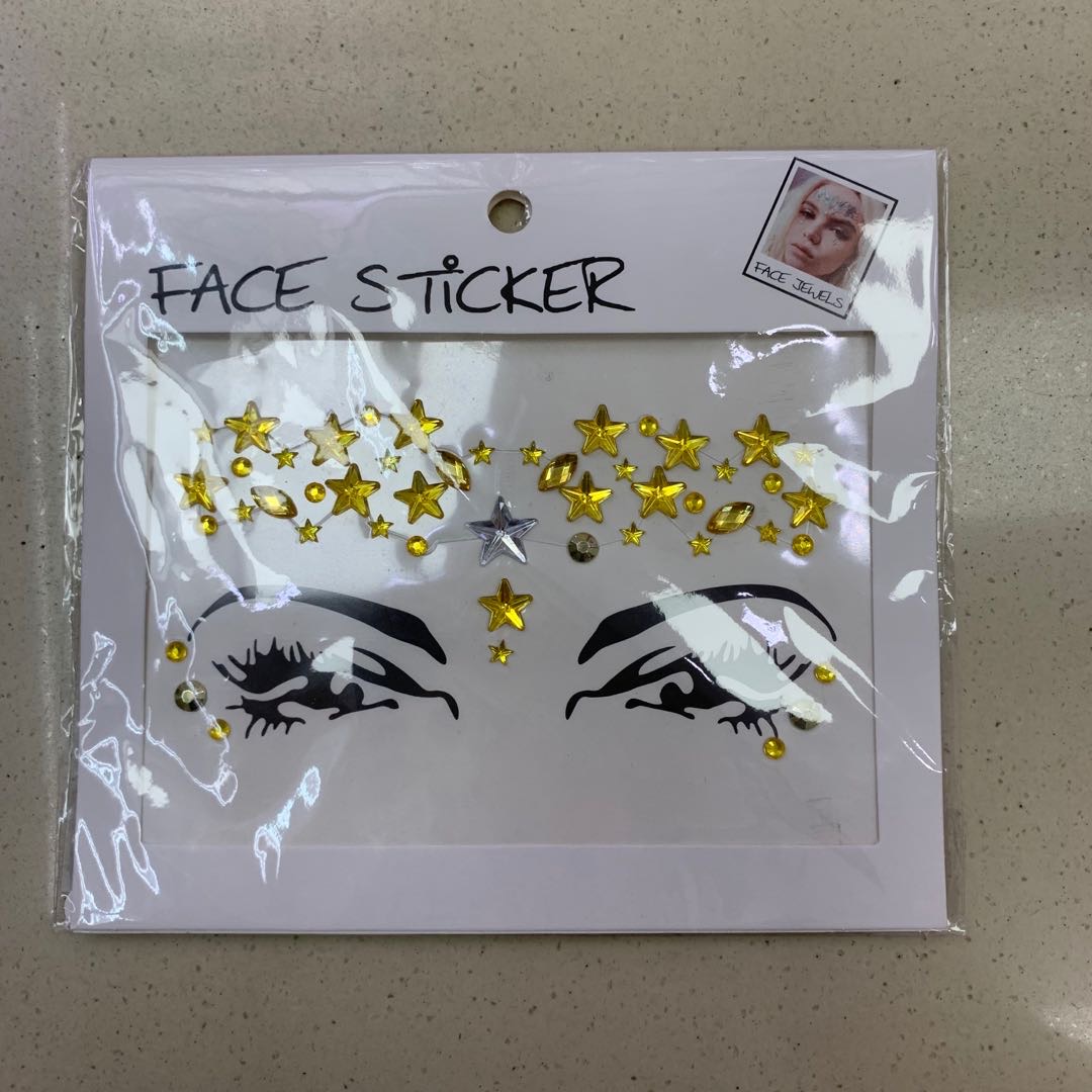 Golden forehead crystal diamond eye corner patch Forehead patch