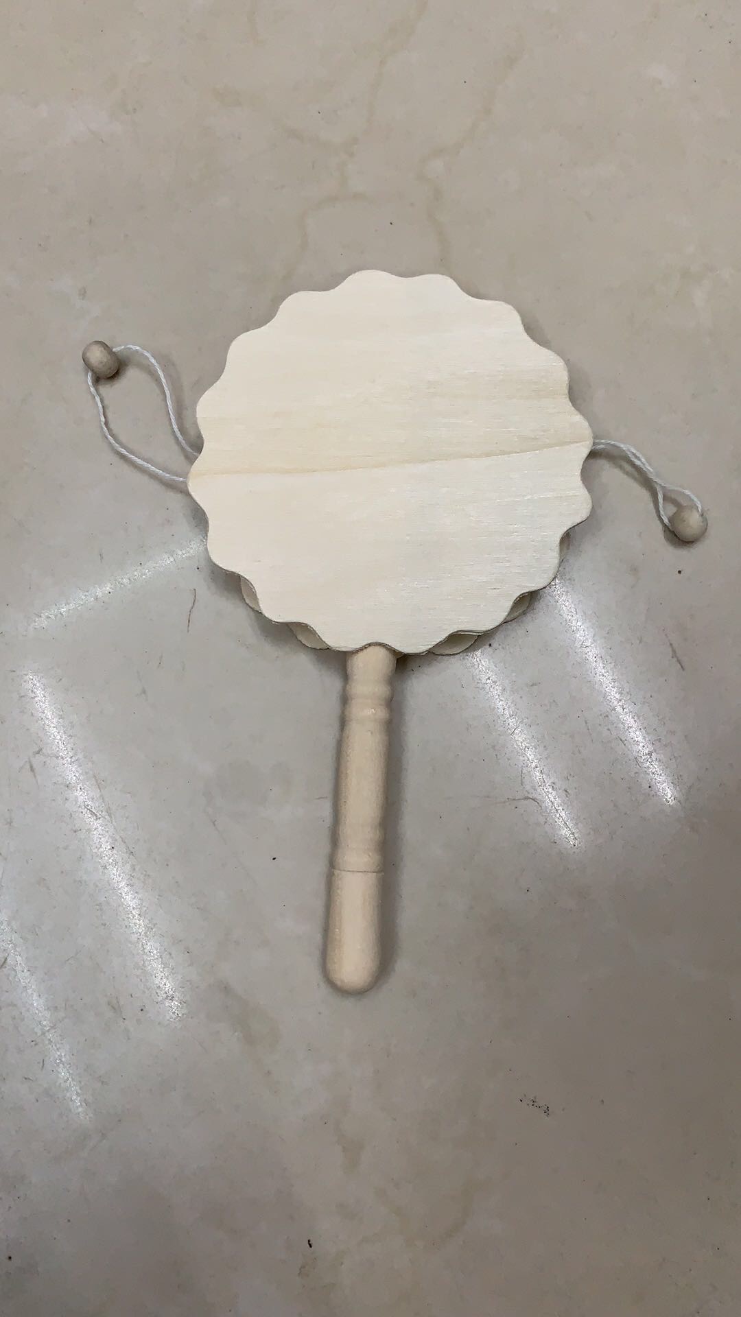 婴儿玩具DIY木制拨浪鼓小孩手摇鼓涂鸦填色男孩女 瑞义玩具 木制 1