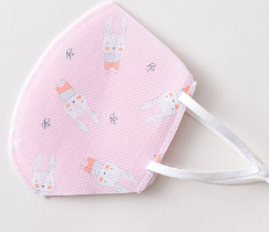 Light pink cartoon animal logo baby mask for children, girls and boys, pure cotton special adult gauze for girls and infants, breathable and washable. [Exclusive for foreign trade] Civilian, civilian, civilian